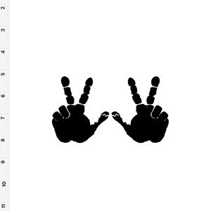 Set of 2 Peace Sign Graphic Decals